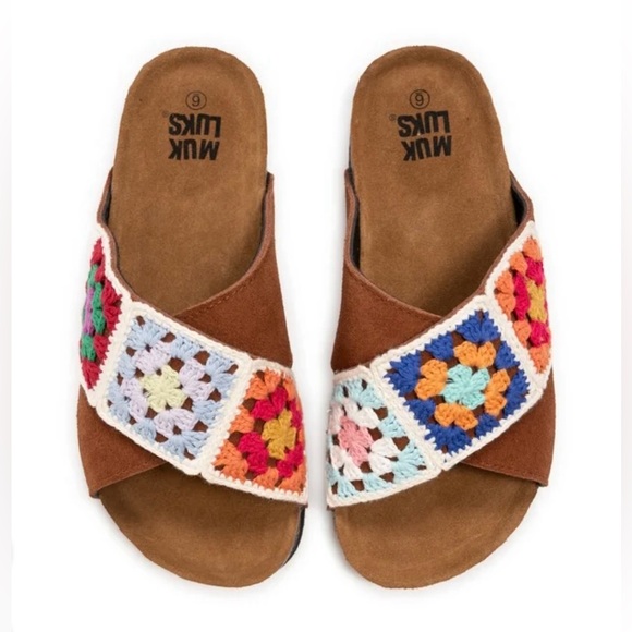 NEW Muk Luks Sandals -Crochet Slides size 7 (W) NWOT - Picture 10 of 10